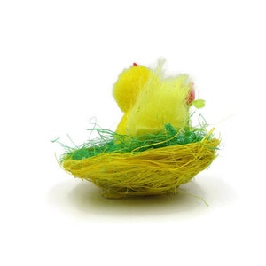 Pom Pom Bird Nest x 2, Easter Decoration, Miniature Chick Nest, Easter Chick Set of 2 image 2