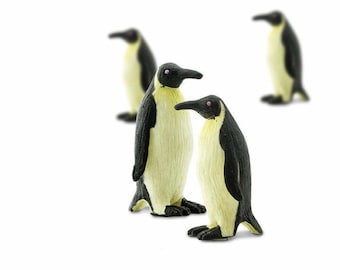 Miniature Penguin, Mini Plastic Wildlife, Safari Cupcake Toppers