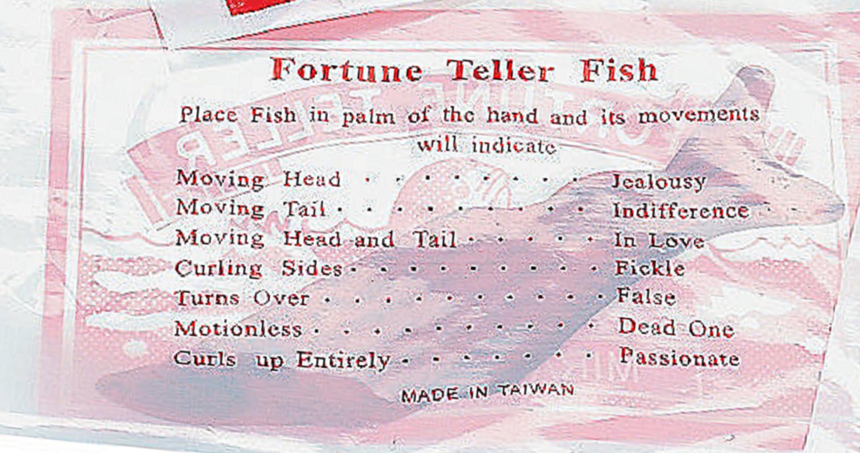 Fortune Teller Fish Fortune Telling Carnival Prize Easter Etsy