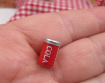 Dollhouse Miniature Cola, Miniature Soda, Mini Cola Can