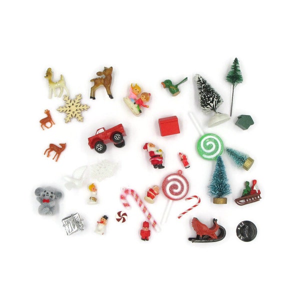 Advent Calendar Toy Filler, Christmas Miniature Lot, Tiny Trinkets, Treasure Hunt Prizes, Stocking Suffer, Christmas Crackers
