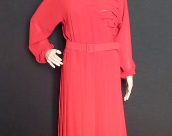 Gérard Pasquier - long dress - vintage 80s - evening, cocktail - size 40FR