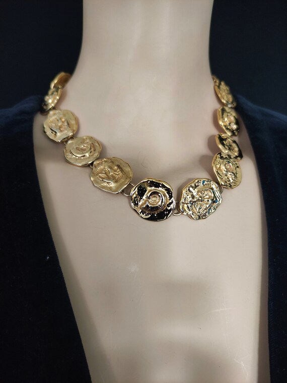 Yves Saint Laurent  - bijoux/collier "fossile" en… - image 5