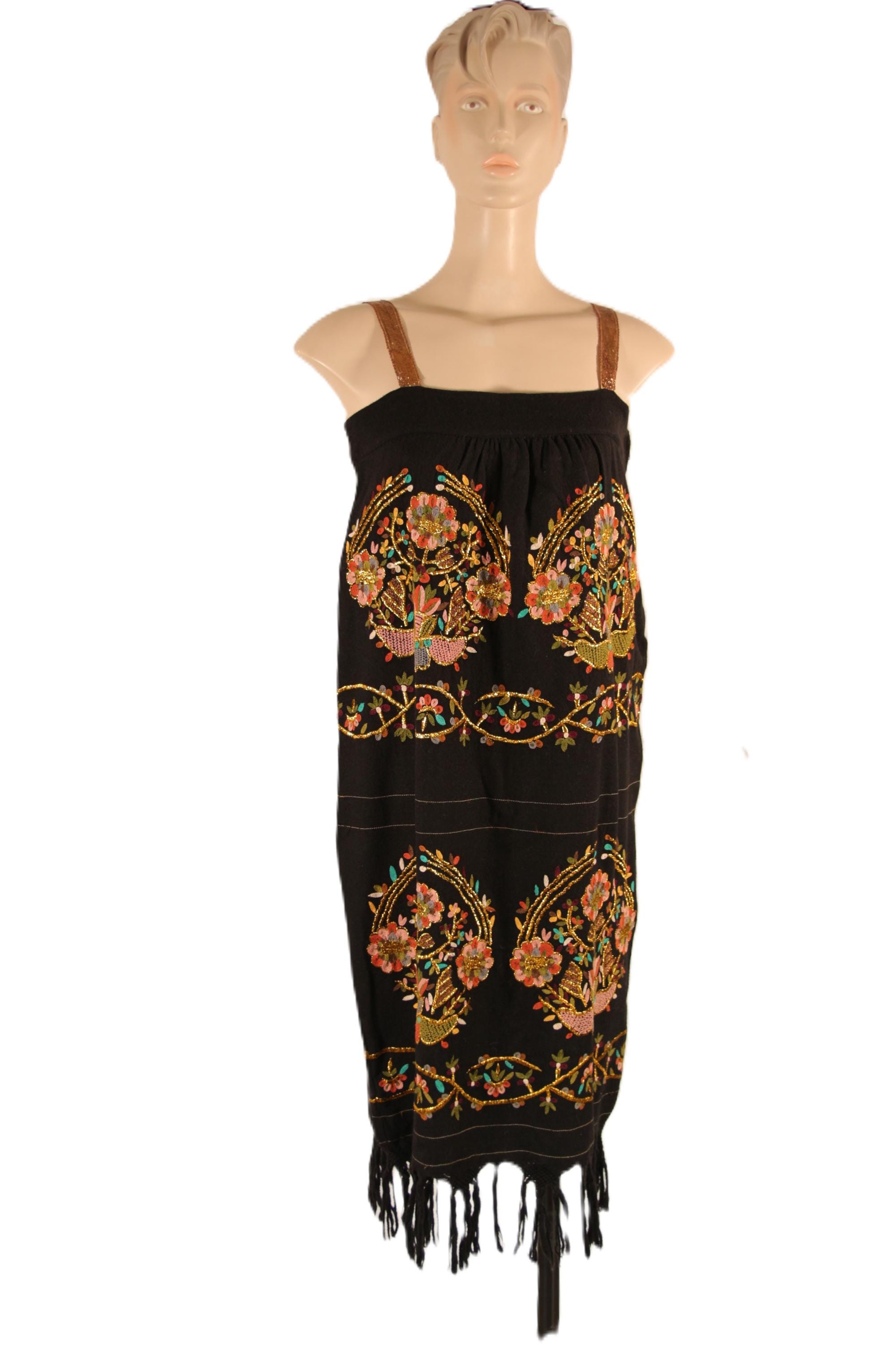 Robe Bohème Manoush Taille 36 Rouge Brodée - Neuf Avec étiquettes, Longueur Genou
