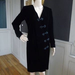 Yves Saint Laurent Rive gauche cocktail/evening/dress dress vintage 80s size 38 FR image 2