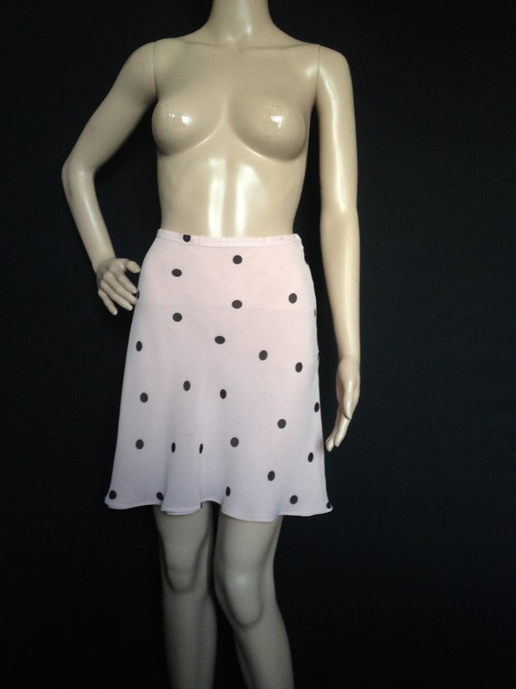 CACHAREL - short polka dot skirt in viscose crepe 
