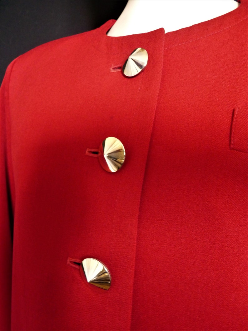 Yves Saint Laurent variation Veste rouge pure laine vintage années 90 taille 40FR image 8