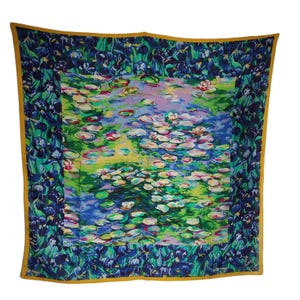 Kenzo - ullhalsduk/sjal med blommotiv - vintage 1980-tal