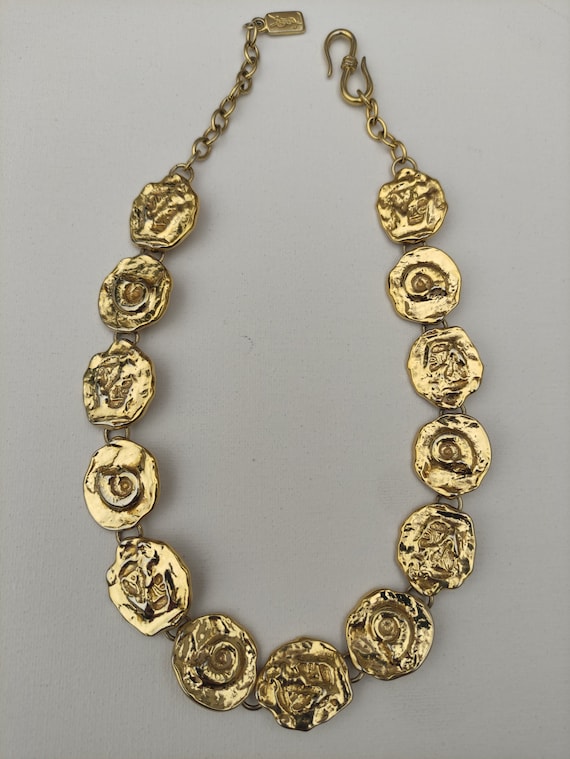 Yves Saint Laurent  - bijoux/collier "fossile" en… - image 6