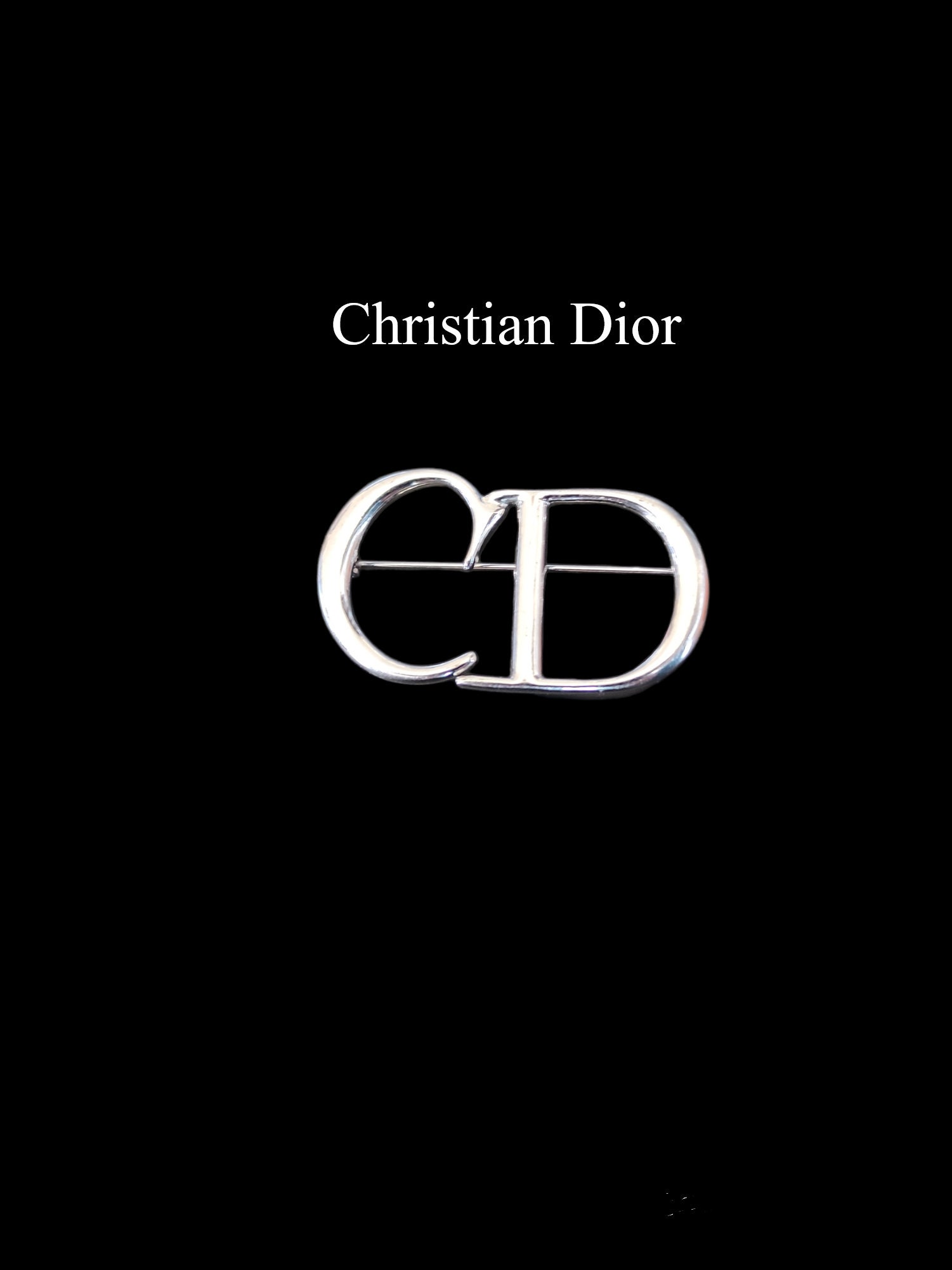 Christian Dior - Dior CD Monogram Logo Jewelry/brooch - Silver