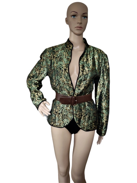 Jean PATOU Paris - dressy jacket, brocade, floral… - image 6