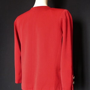 Yves Saint Laurent variation Veste rouge pure laine vintage années 90 taille 40FR image 5