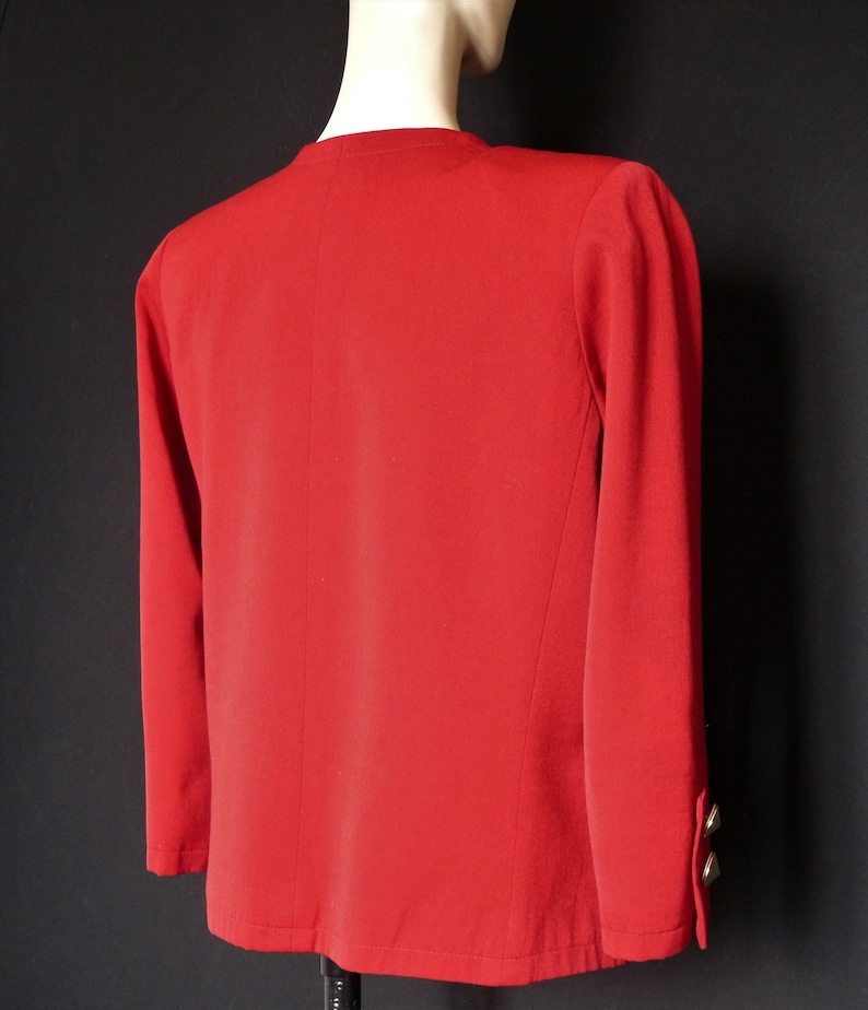 Yves Saint Laurent variation Veste rouge pure laine vintage années 90 taille 40FR image 5