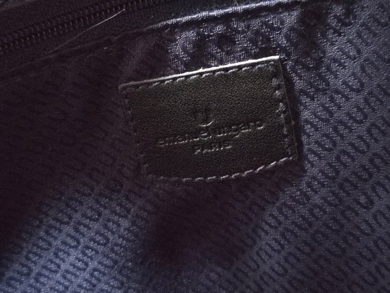 Emmanuel Ungaro - large navy blue leather clutch … - image 6