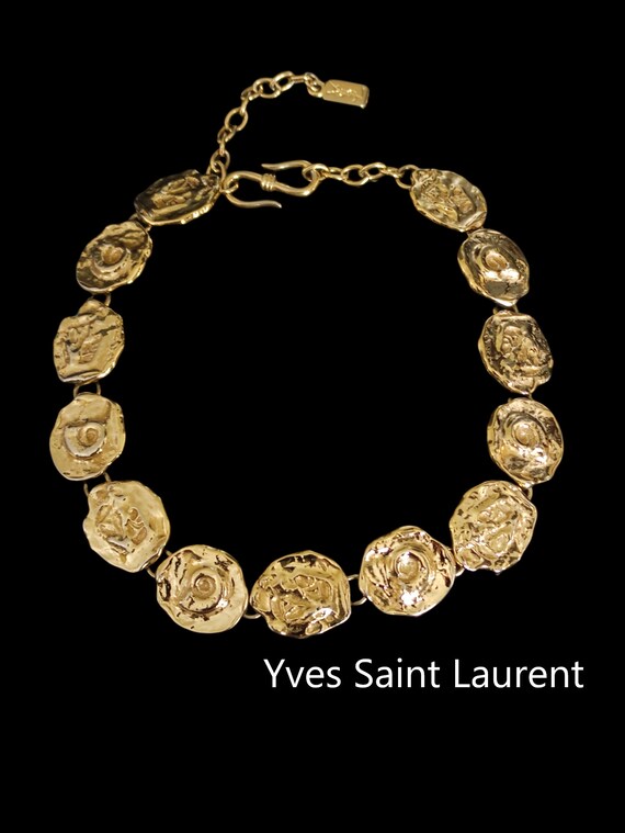 Yves Saint Laurent  - bijoux/collier "fossile" en… - image 1