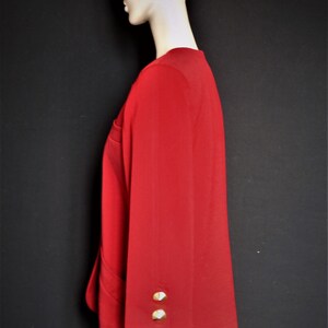 Yves Saint Laurent variation Veste rouge pure laine vintage années 90 taille 40FR image 4