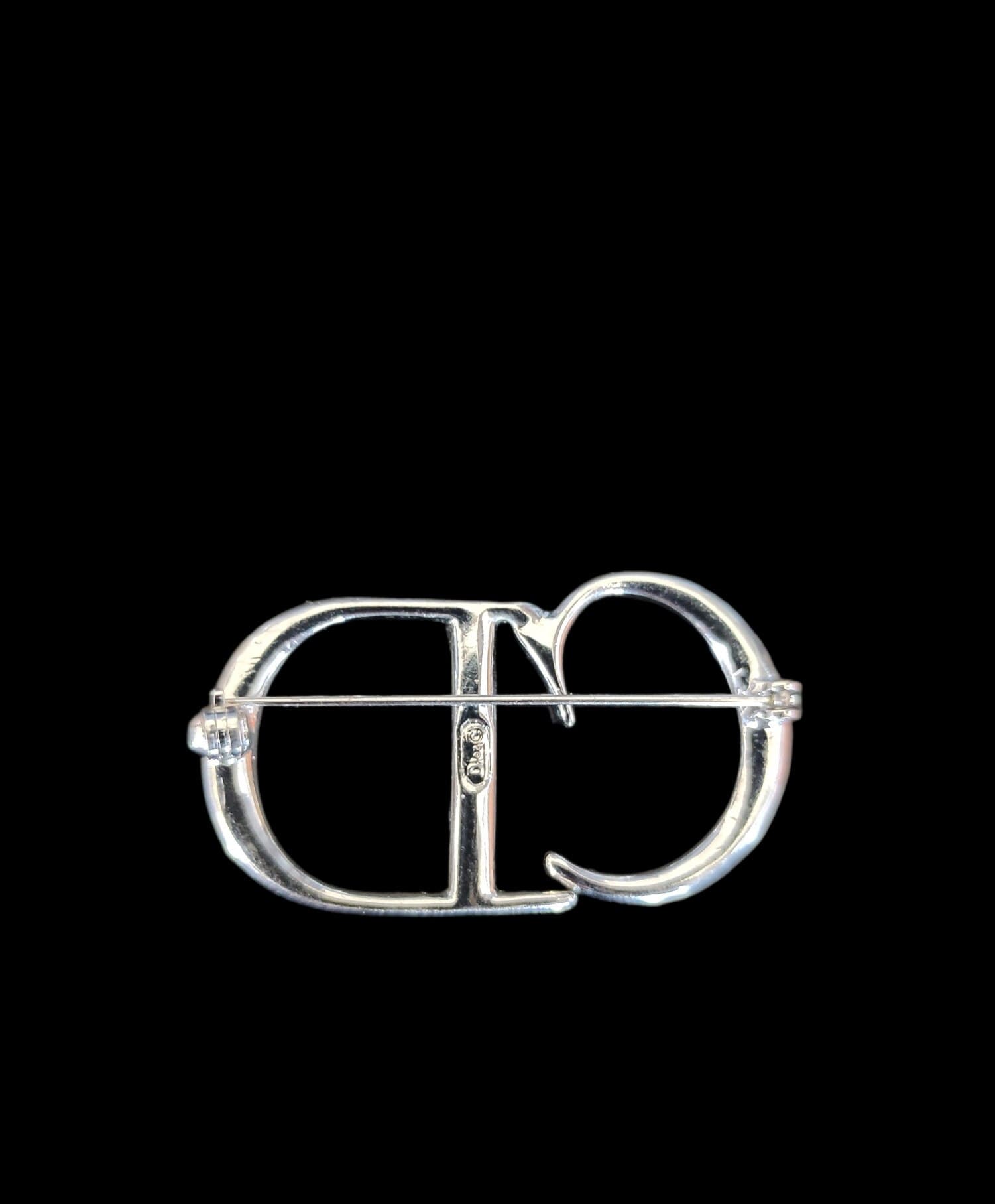 Dior フェザーブローチ CDロゴ Christian Dior - Dior CD Monogram Logo Jewelry/brooch - Silver