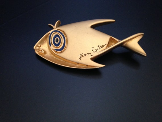 Jean Cocteau - fish brooch/pin - creation Anne Mad