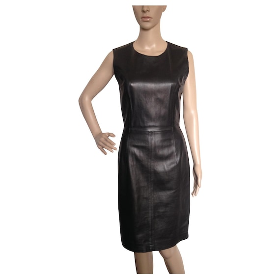 Georges RECH Black Lambskin Dress Vintage 90s Size 34 FR Etsy Canada