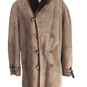 Veste En Fausse Peau De Mouton Vintage 10,000 Ft Above Sea Level - Taille M Homme