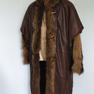 Manteau en cuir de fourrure - Etsy France