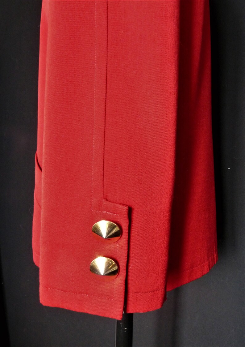 Yves Saint Laurent variation Veste rouge pure laine vintage années 90 taille 40FR image 7