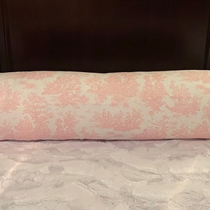 Bolster Pillow Cover, Pink, Blue, Orchid, Sage or Gray Toile Home Decor Pillow, Long Bolster Pillow Cover