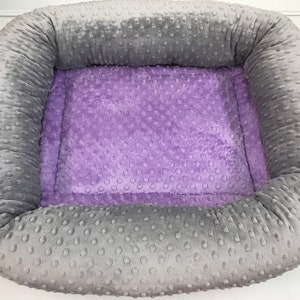 Medium Personalized Dog Bed, Minky Dot Dog Bed With Name , Puppy Bed, Custom Bed, Donut Bed, Calming Bed For Dog image 9