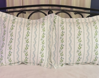 Floral Stripes & Vines Standard, King, Euro Shams