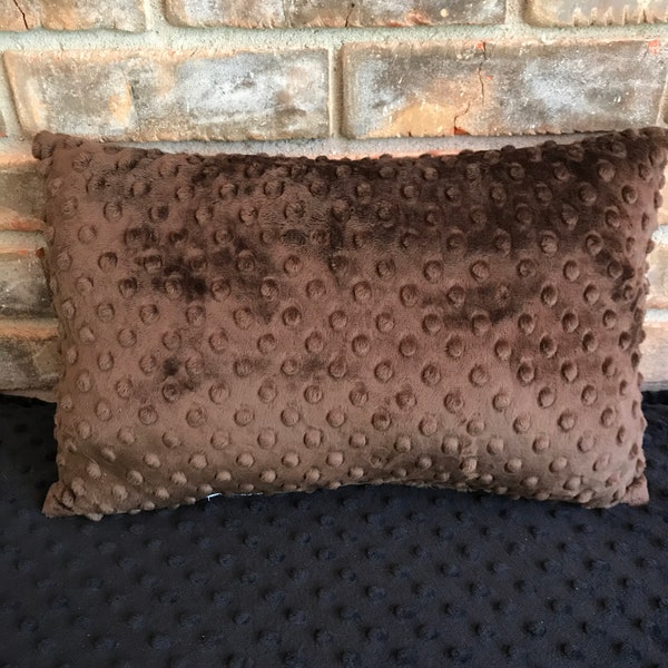 personalized Pillow Cover -  Brown Minky Dot, Decorative Pillow Cover, Brown Pillow Cover, Throw Pillow, Western, Cowboy