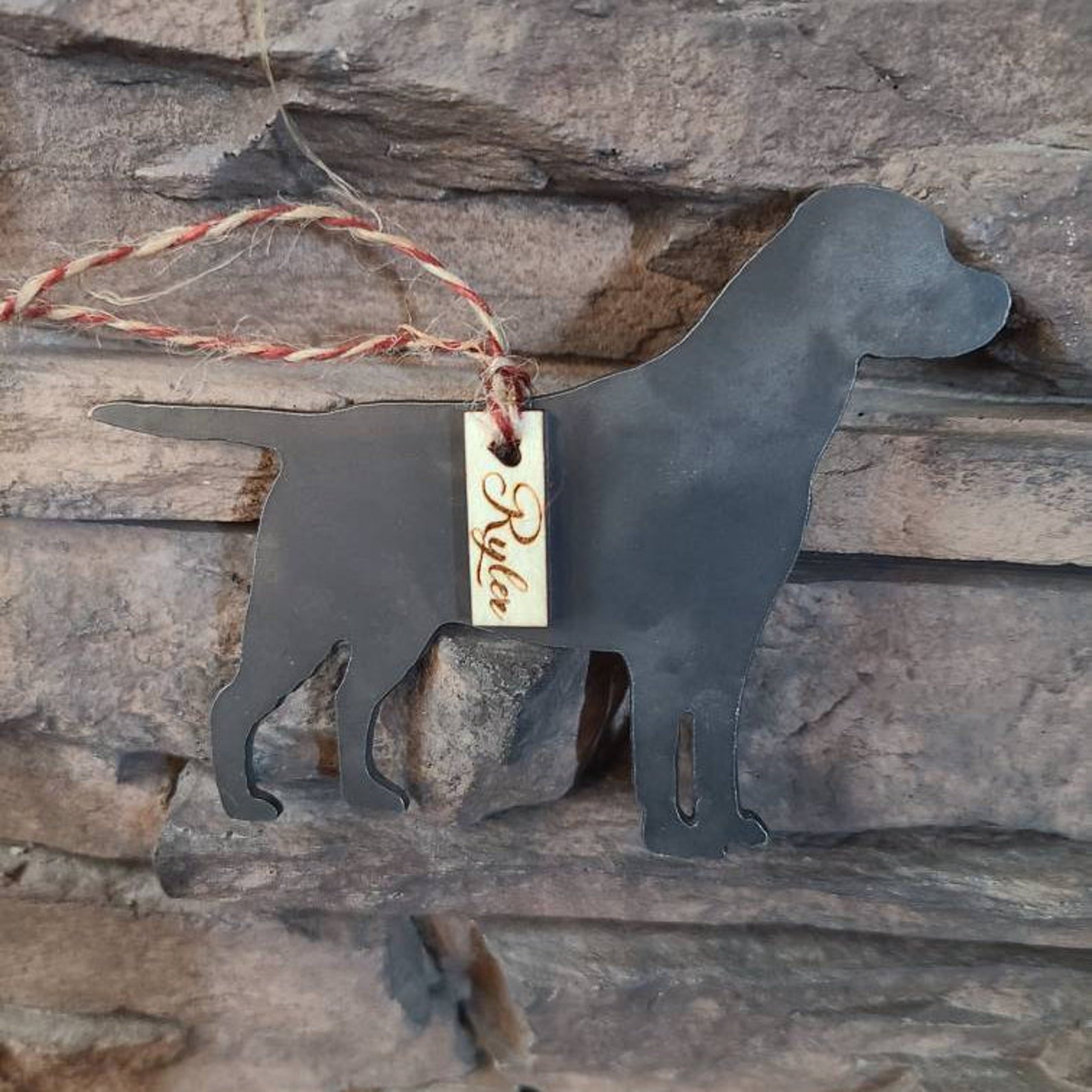 Labrador Retriever Dog Raw Metal Dog Ornament Personalized Etsy