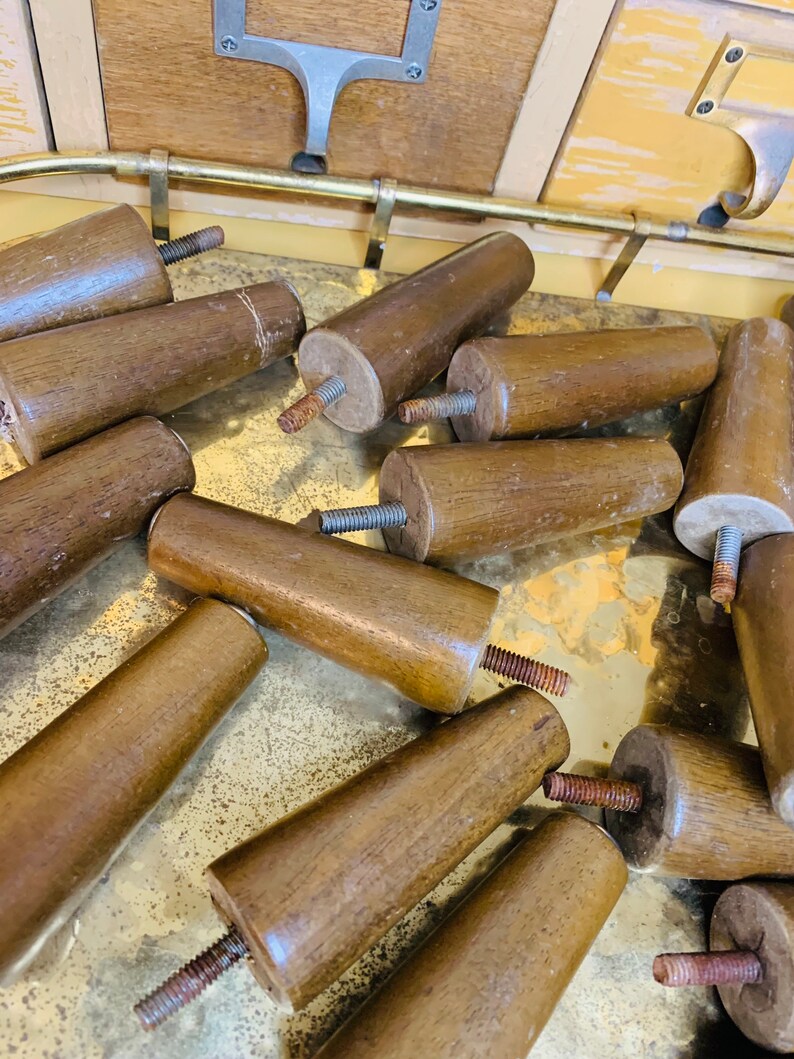 MCM Tapered Wooden Legs Set of 4 Replacement MCM Furniture Etsy