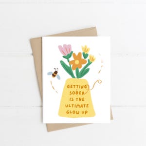 Carte d'anniversaire sobre | Anniversaire de la sobriété | carte d'encouragement | Carte spéciale | carte d'anniversaire | de voeux | Carte de sobriété | Carte d'assistance