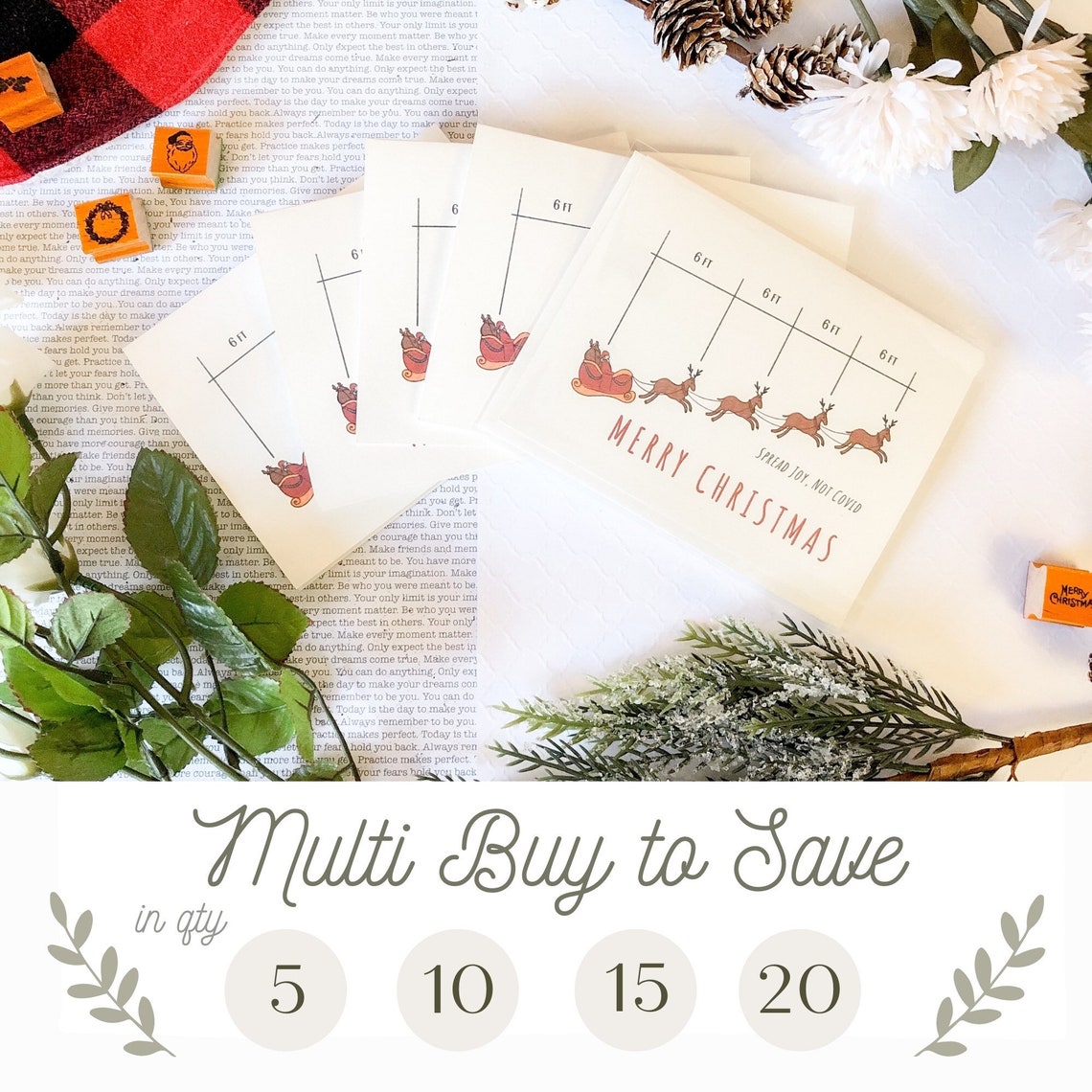 Carte de Noël 2020 Carte de Joyeux Noël Coffret de cartes | Etsy
