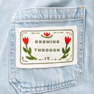 Durchwachsen | Handgemalter Denim Aufnäher | Genesungsgeschenk | Leuchtfeuer Kollektion 01
