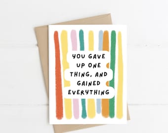 Sober Birthday Card: Illustrated Sobriety Anniversary Greeting