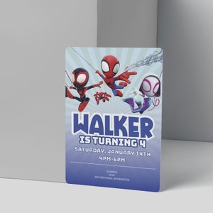 Spidey and His Amazing Friends Birthday Invitation