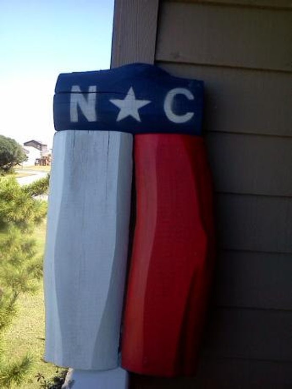 Rustic Distressed Nc Flag Made From Rough Cut Etsy