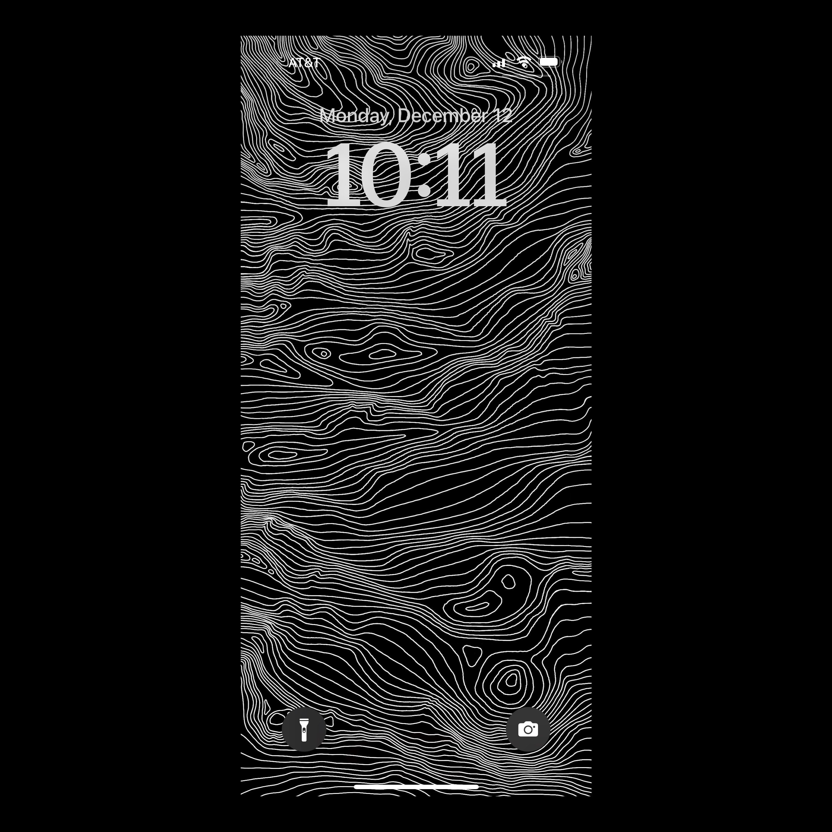 Minimalist Topographic iPhone Wallpaper (night)