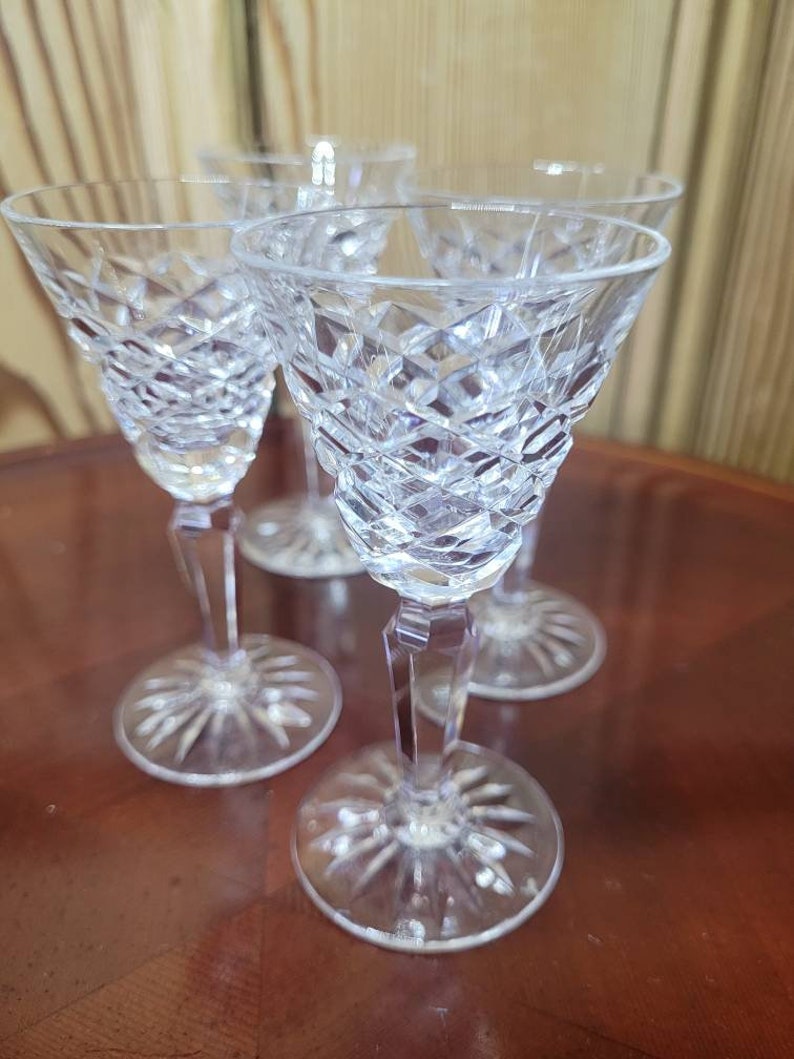 Vintage Pair of Irish Waterford Crystal Liquer Glasses. Tyrone Pattern