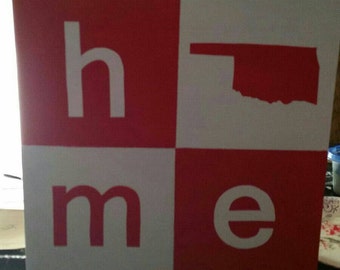 Oklahoma sign on canvas