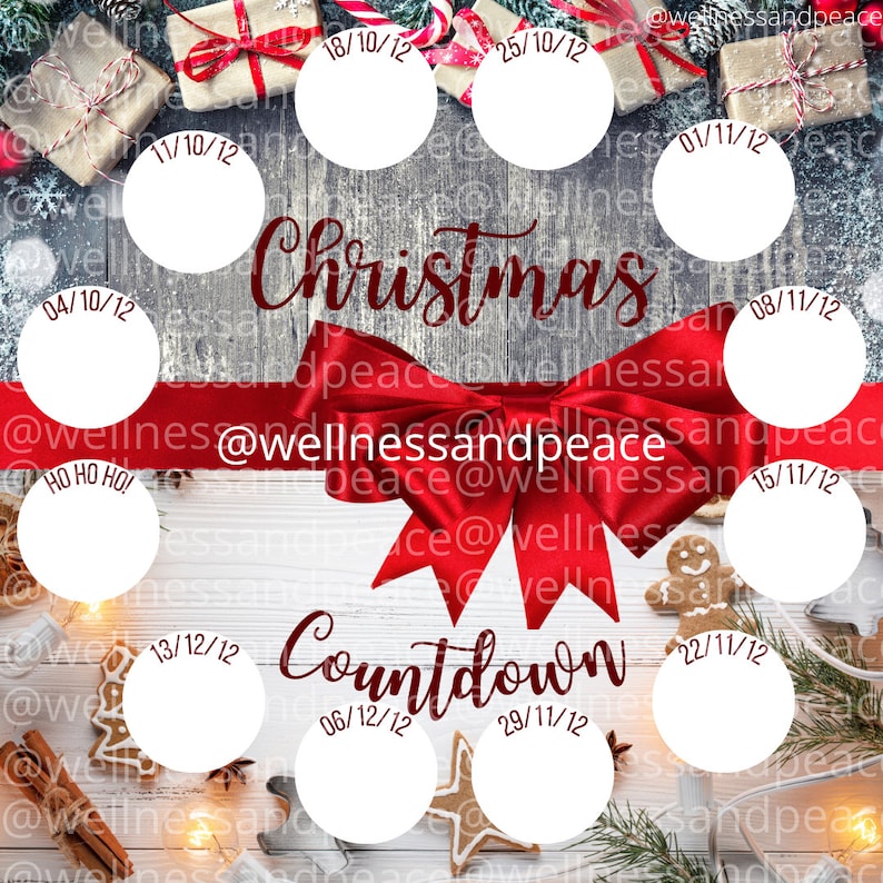 Christmas Countdown Weight Loss Tracker Etsy UK