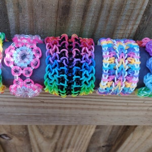 Set 10 Rainbow Themed Bracelets Rainbow Loom Bracelets Loom, 52% OFF