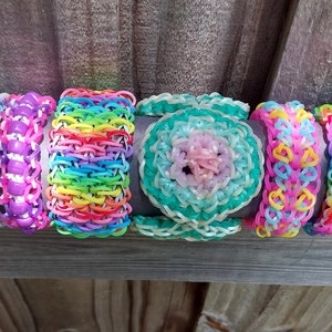 Set 10 Rainbow Themed Bracelets Rainbow Loom Bracelets Loom, 52% OFF