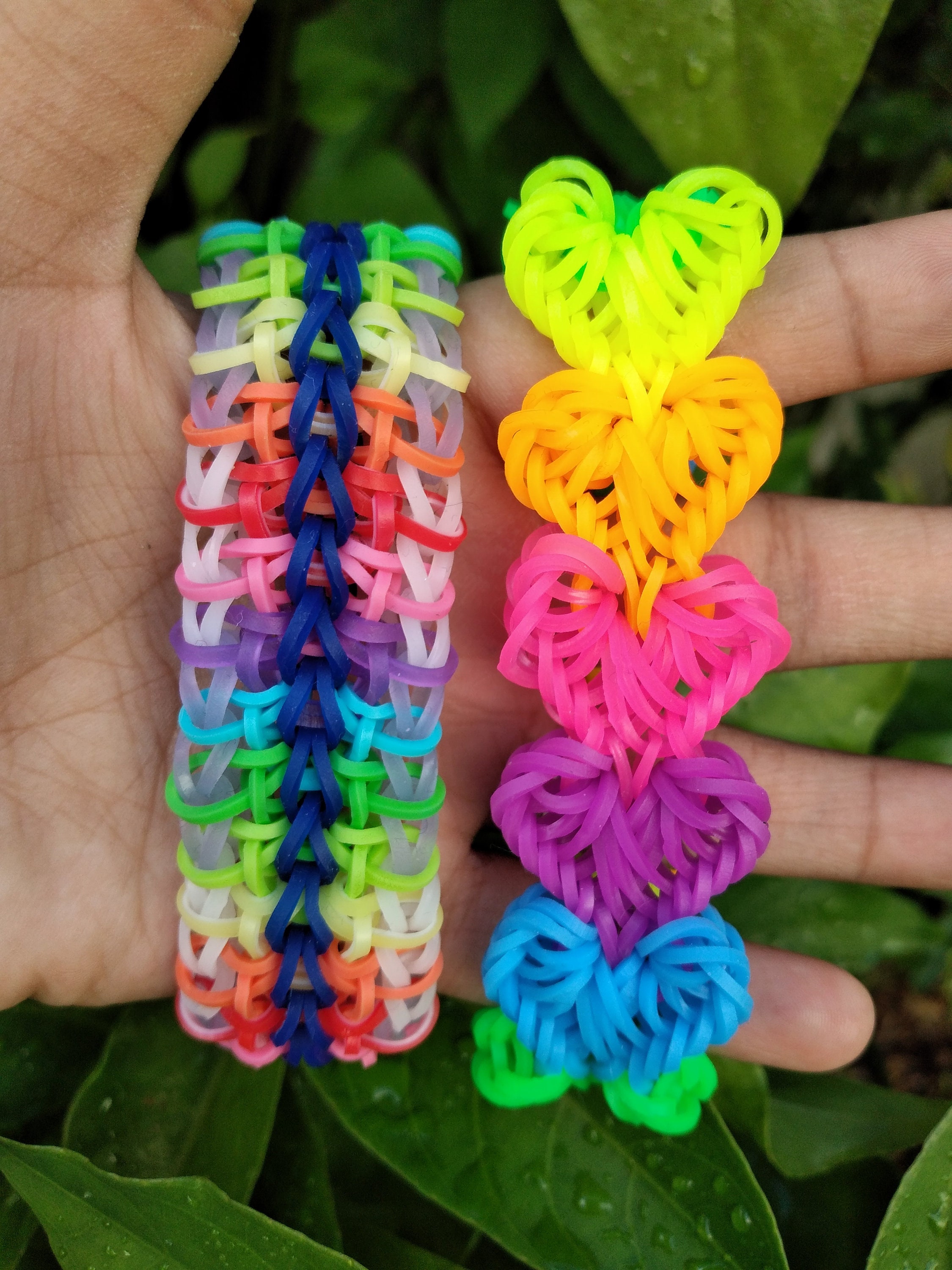 Set10 Rainbow Themed Rainbow Loom Bracelets Loom Band Sensory Etsy