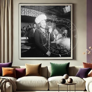 Ella Fitzgerald – The First Lady of Jazz Portrait Print | Vintage Printable African American Music Icon | 8x10 & 300 DPI Digital Wall Art
