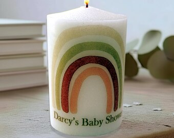 Boho Candles Baby Shower Personalized For Gender Neutral Celebrations