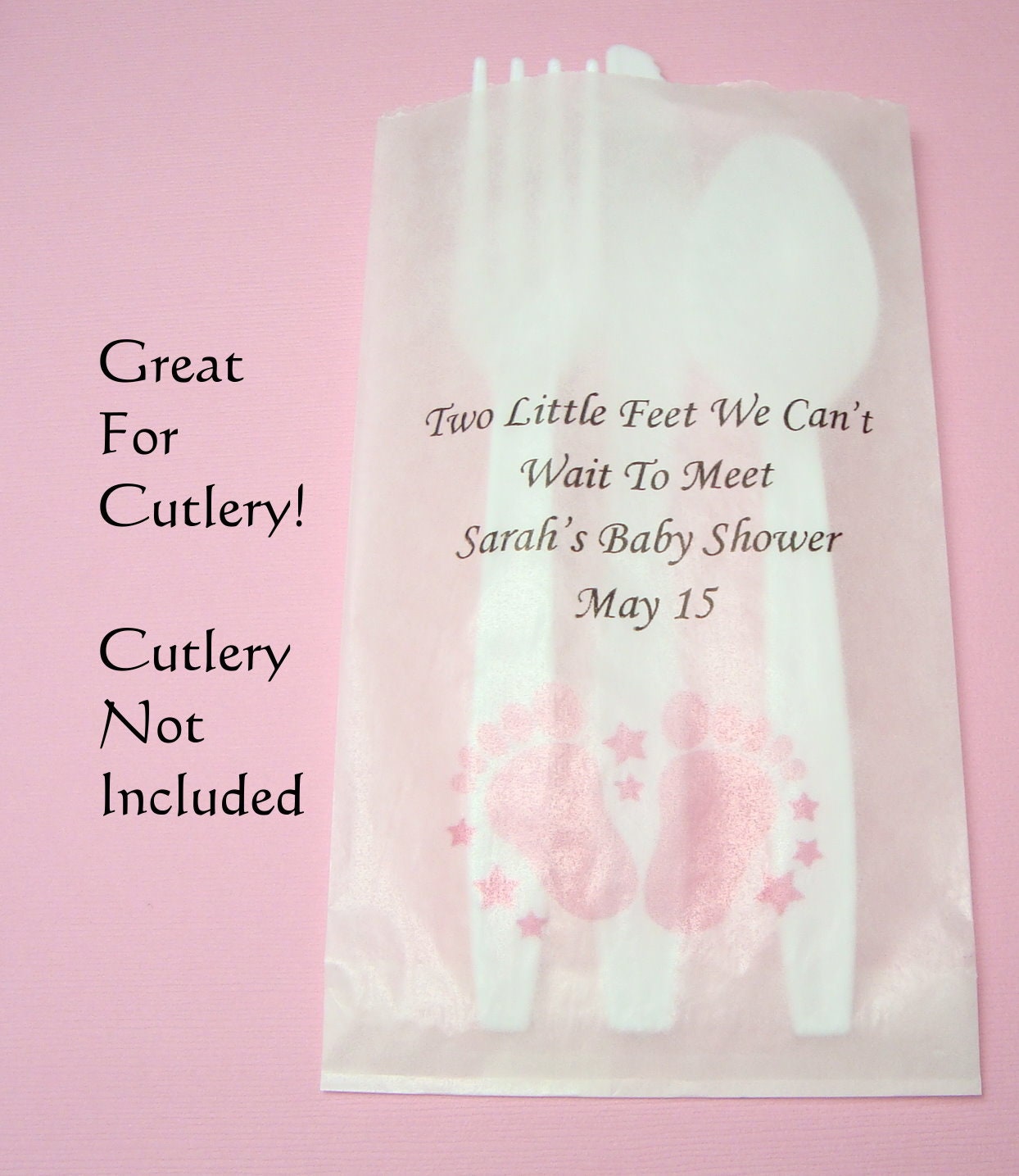 Baby Shower Favors Bags Baby Girl Glassine Treat Bags Etsy