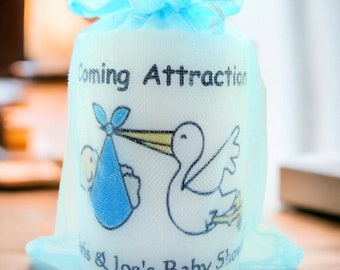 Stork Baby Shower Favors Candles Guest Gift Baby Boy Blue Gift For Guests