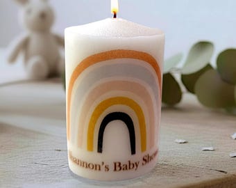 Boho Candles Baby Shower Personalized For Gender Neutral Celebrations